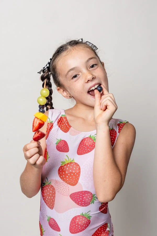 Strawberries & Cream Gymnastics Leotard - Girls Dance Leotard - Foxy's Leos - Image 3