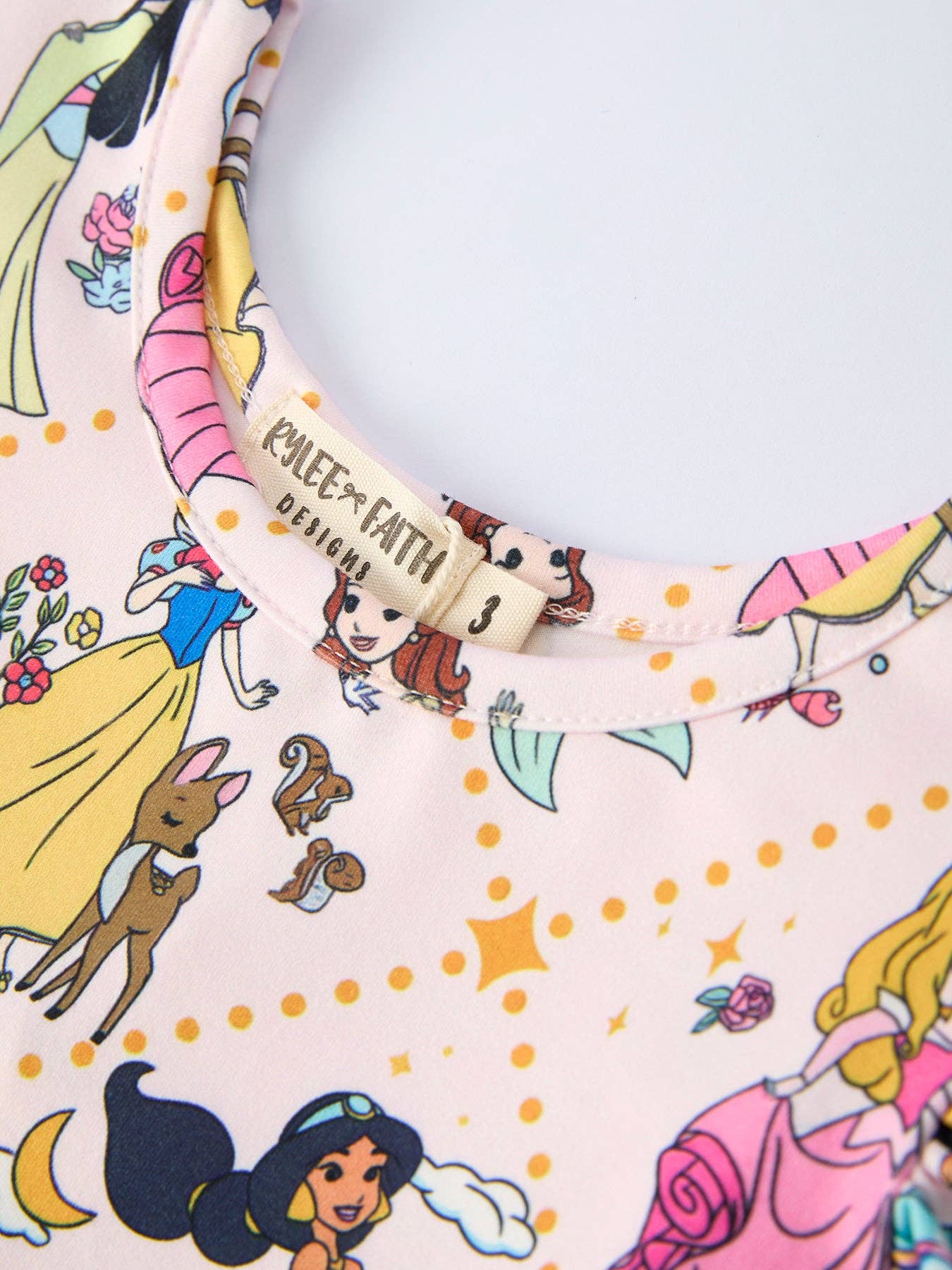 Princess Pattern Ruffle Sleeve Girls Dress - Image 3