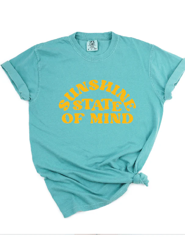 Sunshine State of Mind Girls Tee - Teal Summer T-Shirt | Foxy's