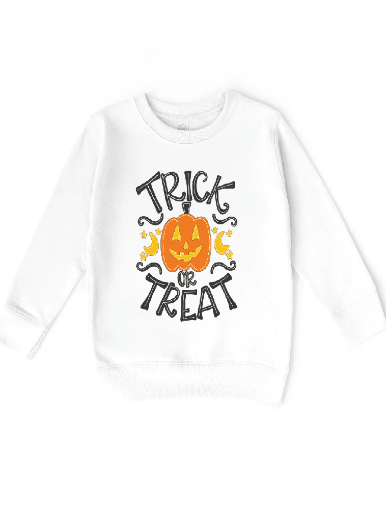 Trick or Treat Spooky Vibes Halloween Kid Sweatshirt