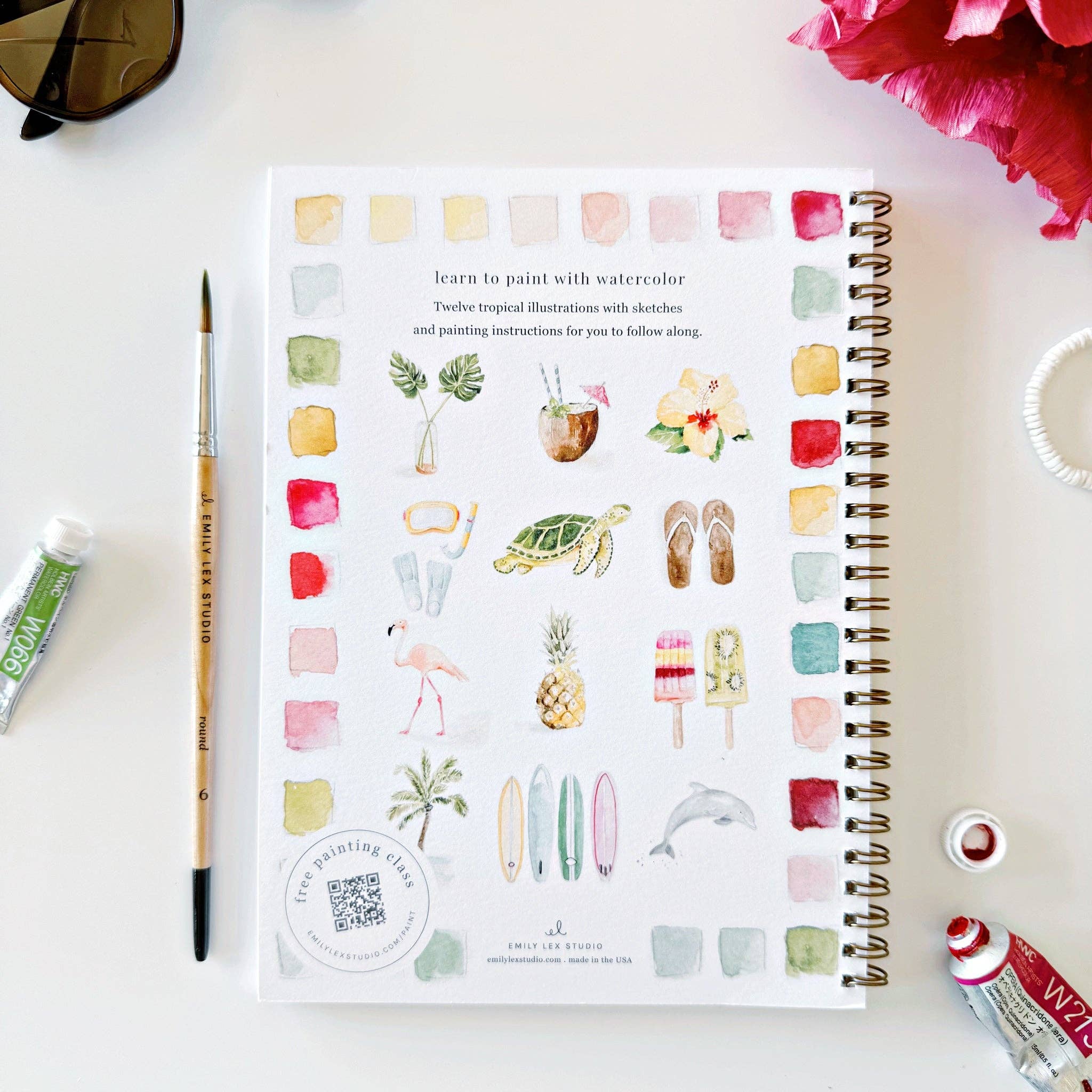 Tropical watercolor workbook - Image 2