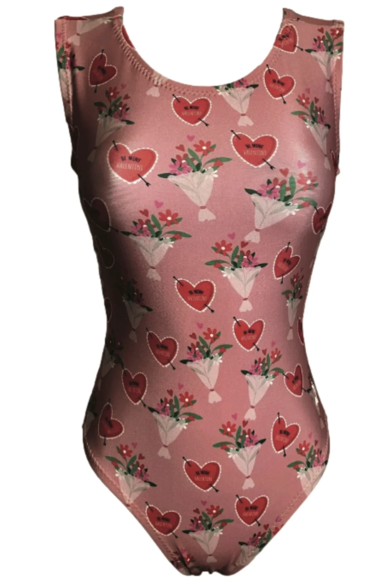 True Love Gymnastics Leotard - Heart Print for Girls