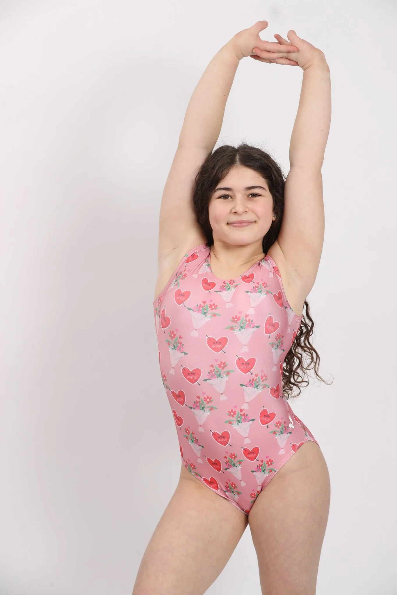 True Love Gymnastics Leotard - Heart Print for Girls - Image 2