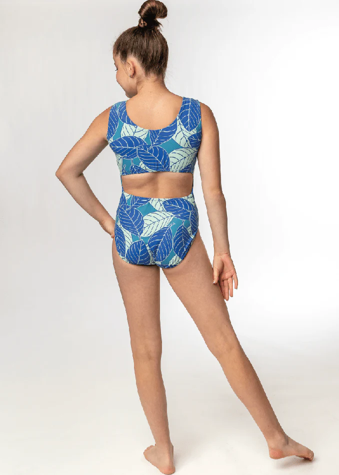 Ultra Soft Blue Fern Leotard by Foxy's - Image 3