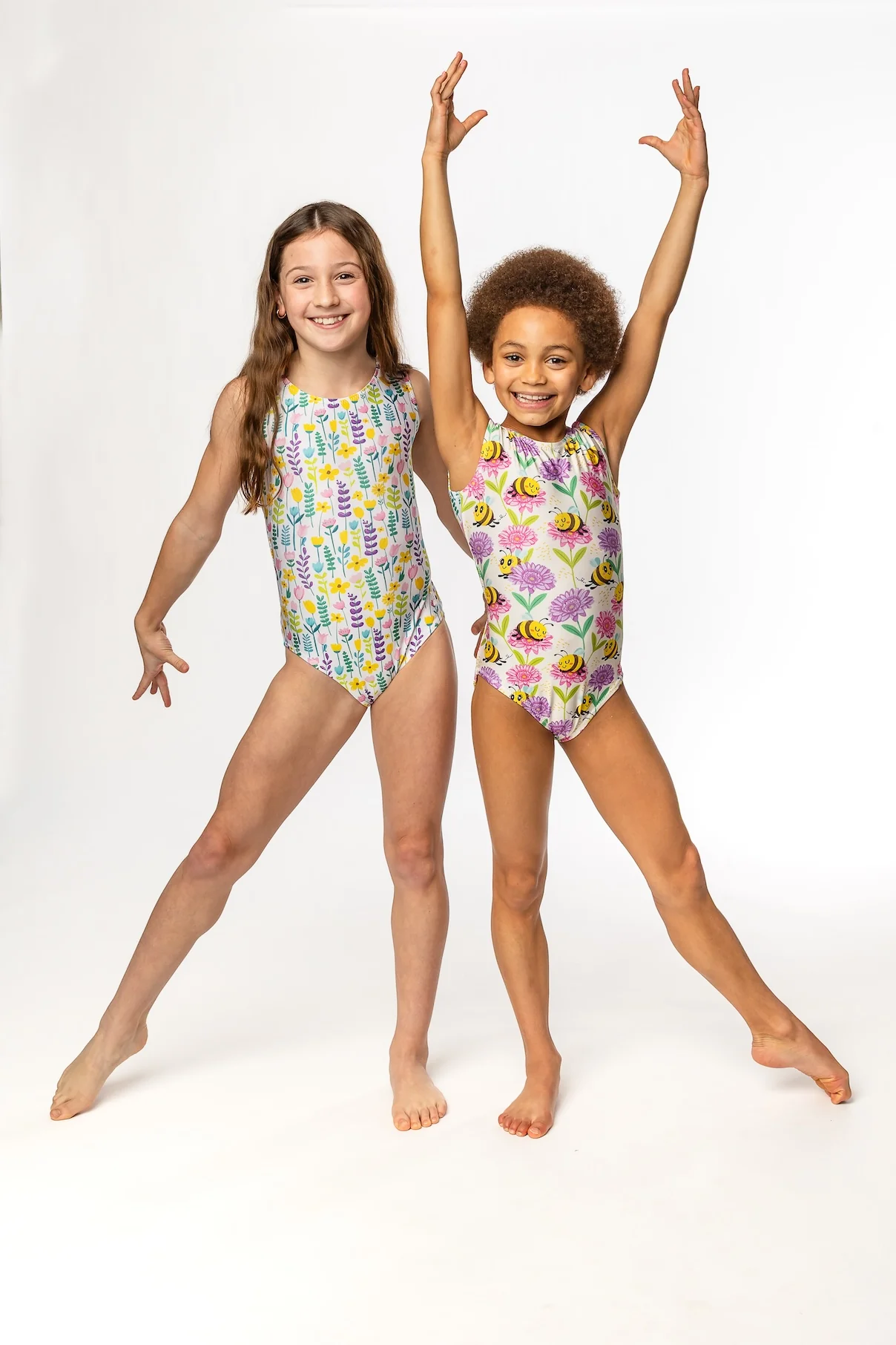 Vice Versa Bee & Garden Leotard Set – Bestie & Sibling Matching Gymnastics Leotards