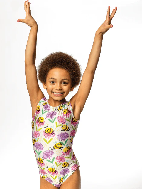 Vice Versa Bee & Garden Leotard Set – Bestie & Sibling Matching Gymnastics Leotards - Image 3