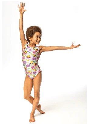 Vice Versa Bee & Garden Leotard Set – Bestie & Sibling Matching Gymnastics Leotards - Image 7