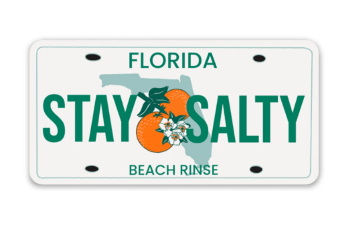 Waterproof Salty State Plate Stickers - Image 3